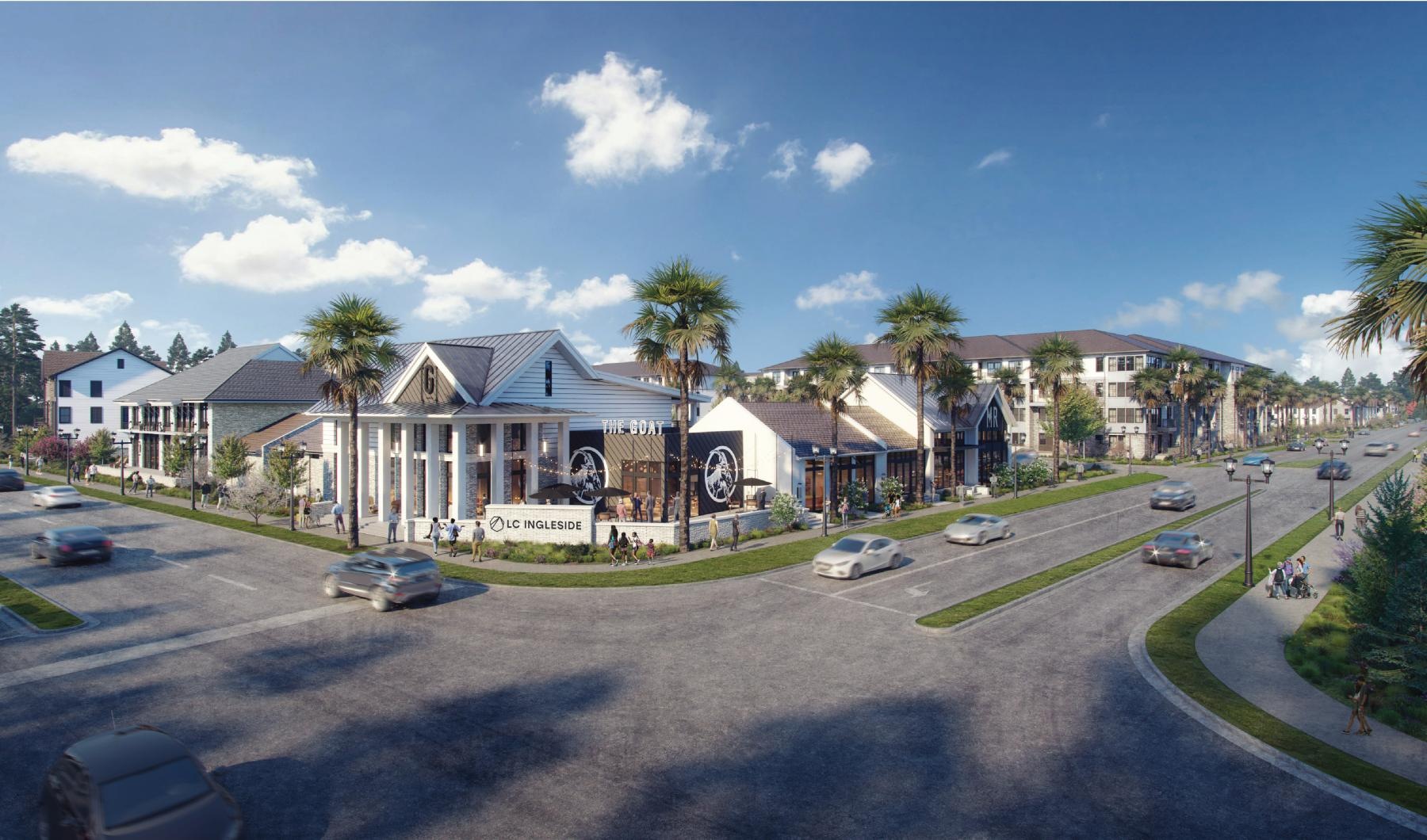 a neighborhood with cars