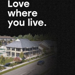 a graphic with a building